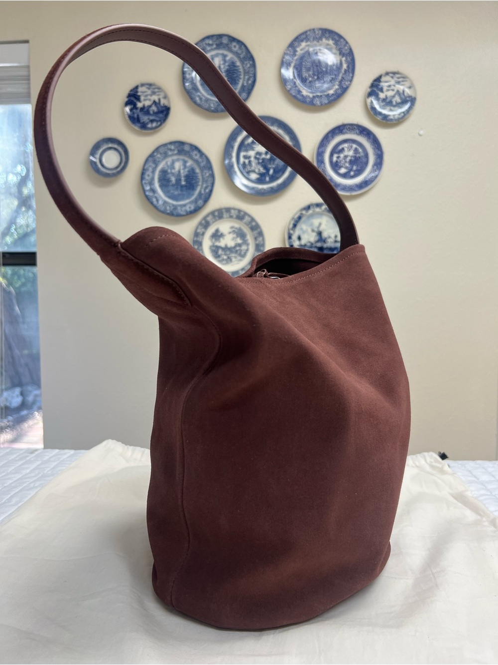 J. Crew Suede Berkley Bucket Bag in Brown NWT - Picture 4 of 13